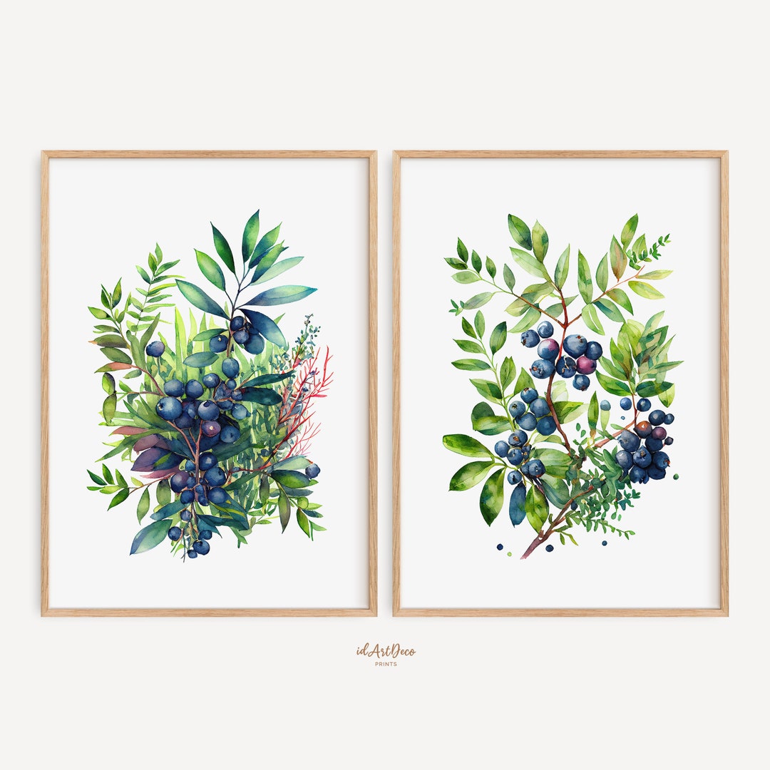 kitchen wall decor art prints - botanical prints -... Kitchen Wall Art, Set of 2 Art Prints, Kitchen Decor, Botanical ...