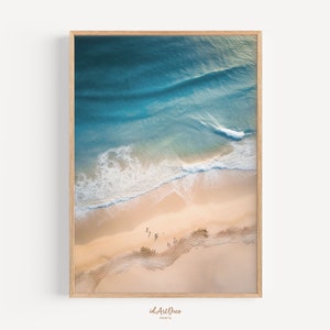 Strand Foto Poster, Meer Luft Kunst, Strand Wandkunst, Meer Fotografie, Meereswellen Fotowandkunst, Luft Strand Druck, Küsten Fotodruck