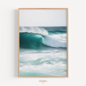 Aerial Ocean Art, Beach Photo Poster, Sea  Photography, Beach Wall Art, Ocean Waves Photo Wall Art, Aerial Beach Print, Coastal Photo Print