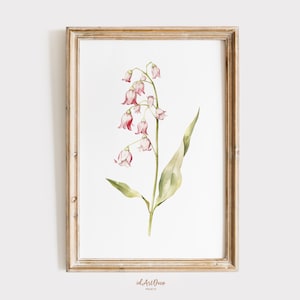 Persian Lily of the Valley Print, Watercolor Floral Art, Botanical Wall Decor, Mother’s Day Gift, Printable Flower Art, Living Room, Bedroom