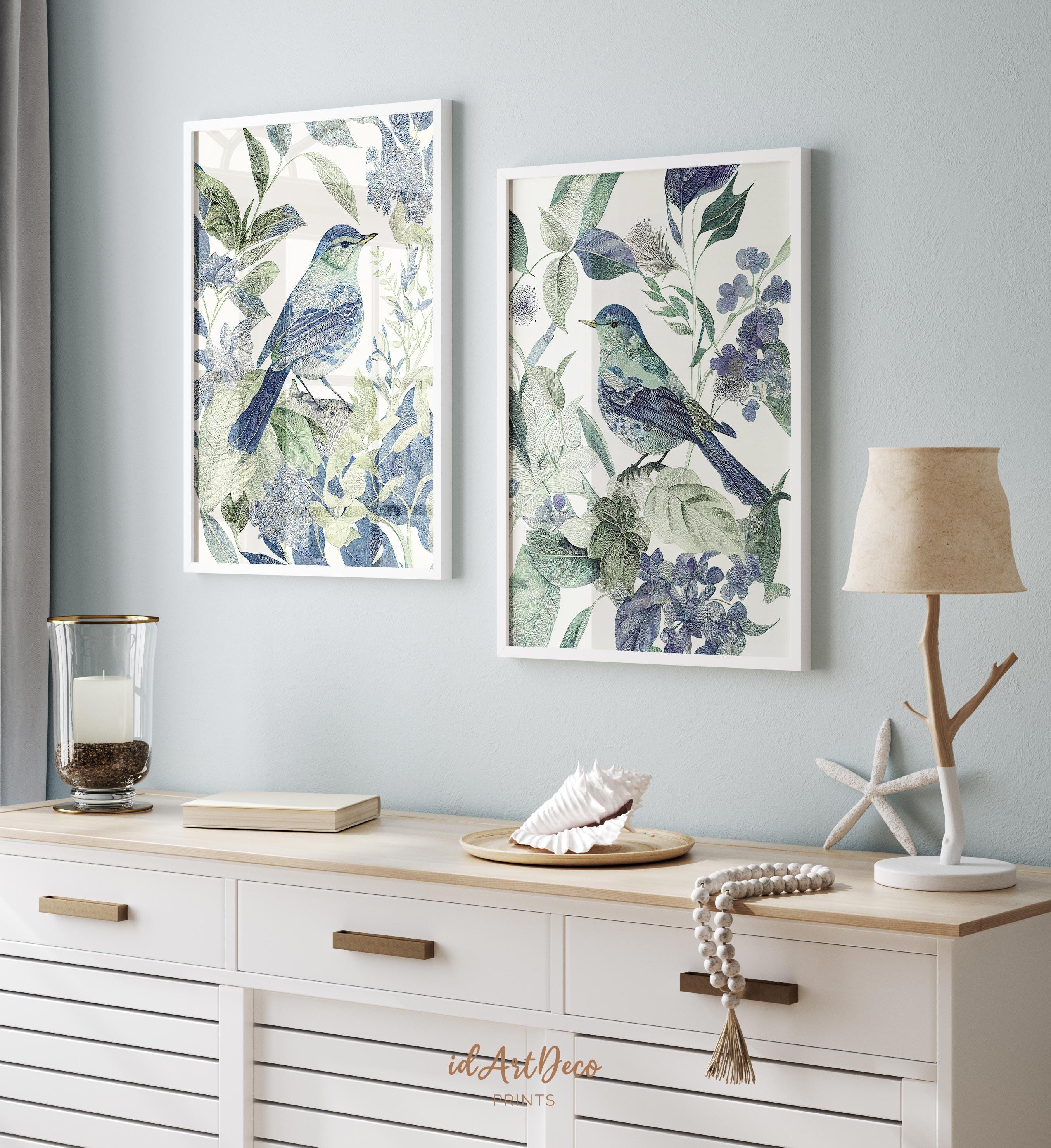 Vintage Bird Prints Set of 2, Antique Decor, Audubon Birds, Vintage ...