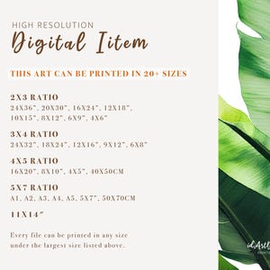 Tropical Leaves Print Set of 2, Green Botanical Wall Art, Monstera Palm Leaf Digital Download image 3