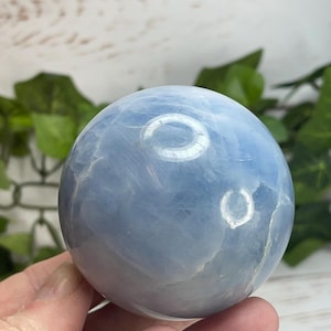 2.3&quot; Celestite Sphere – Calming & Angelic Energy