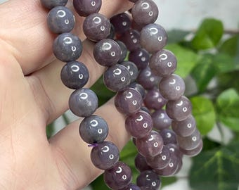 8mm Purple Rose Quartz Stacking Bracelet