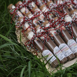 hot chocolate with marshmallow, gift hot chocolate wedding favour in tube, valentine&#39;s day gift, thank you gift, rustic gift, best favors