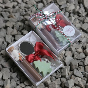 Weihnachtsgeschenkbox, heiße Schokolade mit Marshmallow, heiße Schokolade, Weihnachtsseife, personalisierte Geschenke, Neujahrsseife, frohe Feiertage