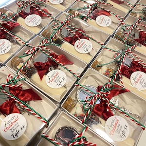 Weihnachtsgeschenkbox, heiße Schokolade mit Marshmallow, heiße Schokolade, Weihnachtsseife, personalisierte Geschenke, Neujahrsseife, frohe Feiertage