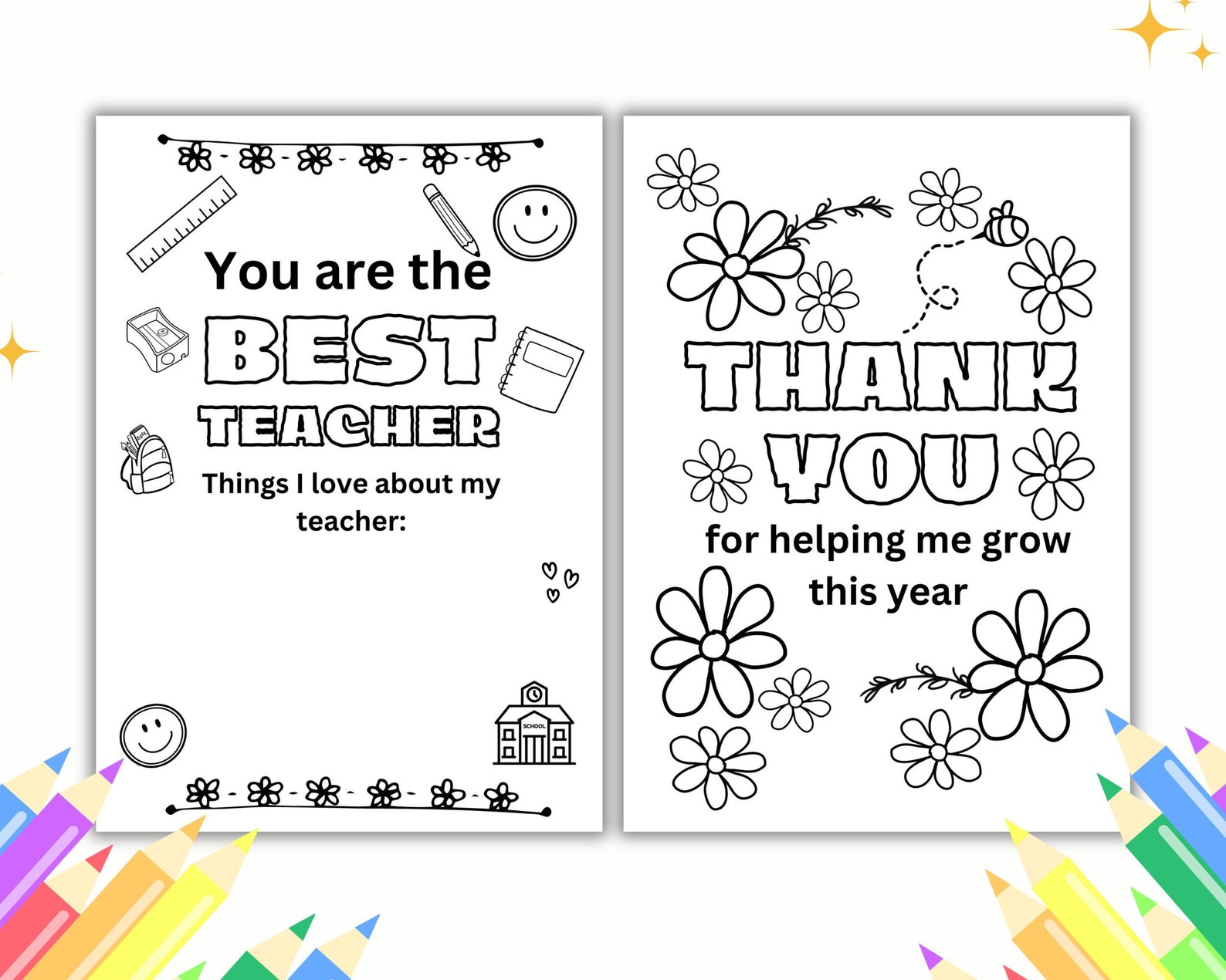 Printable Teacher Appreciation Coloring Pages; Thank You, Teacher ...