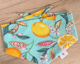 Dog Bandana | Amalfi Summer | Cotton Tie-On Bandana – 4 Sizes – Summery Design | Dog Bandana Amalfi Summer
