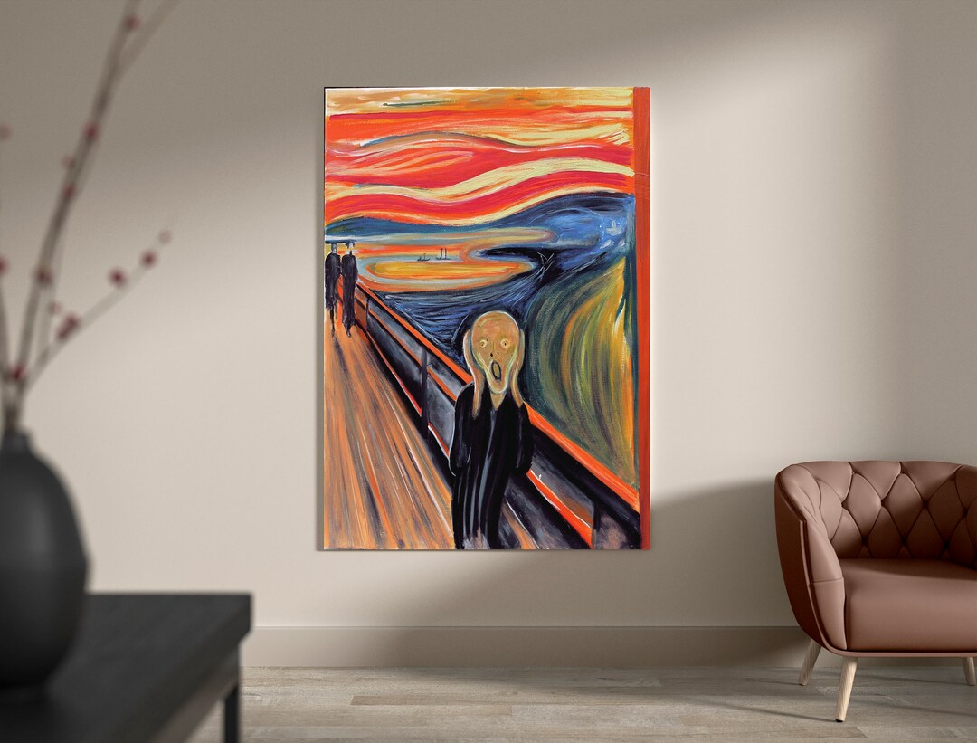 The Scream Painting by Edvard Munch Canvas Print Classic Art