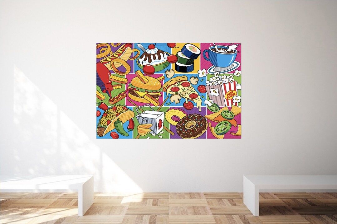 Fast Food Canvas Food Canvas Fast Food Wall Art Drink Home Decor Restaurant Decor Etsy