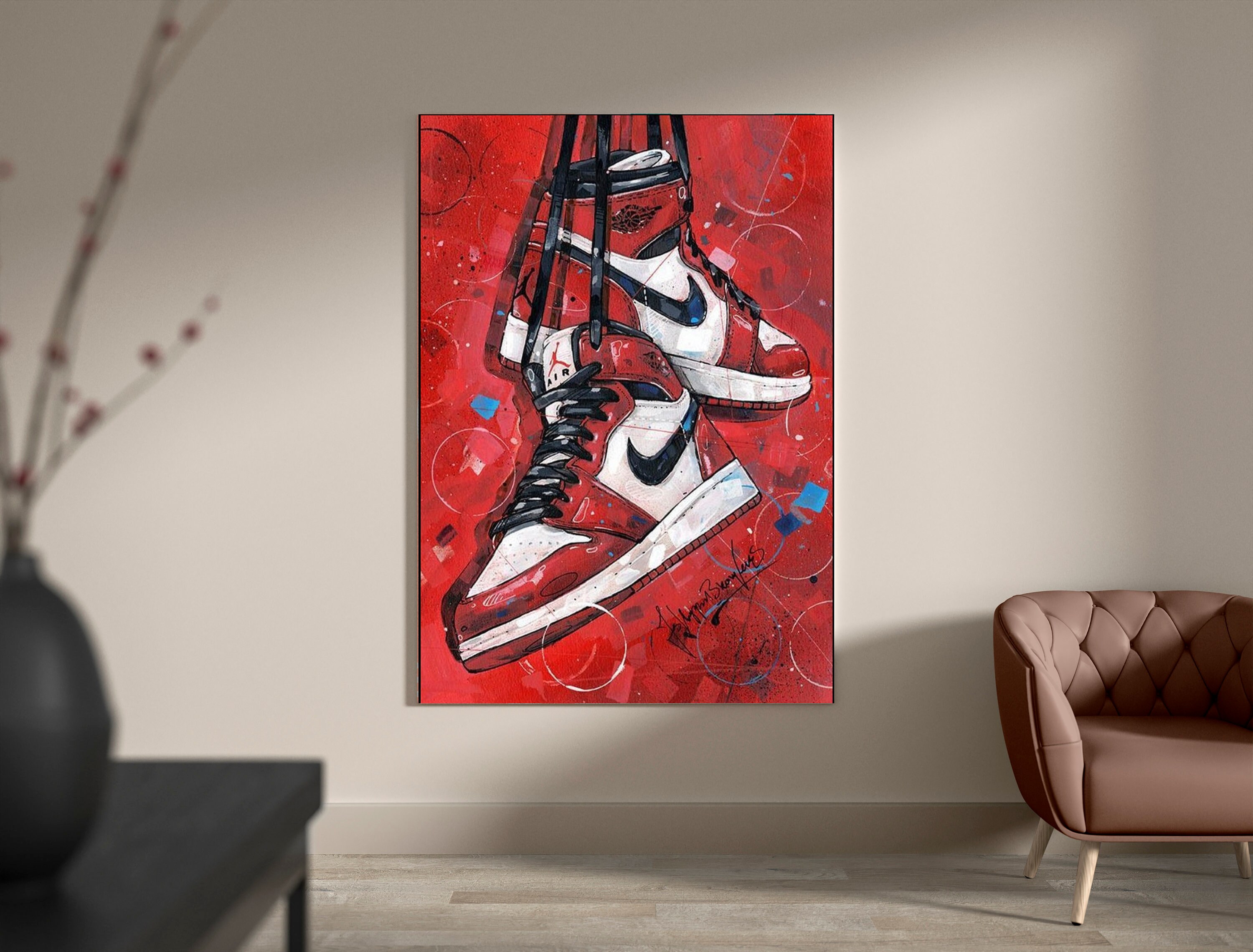 Michael Jordan Wall Art Air Jordan Canvas Jordan Wall Art