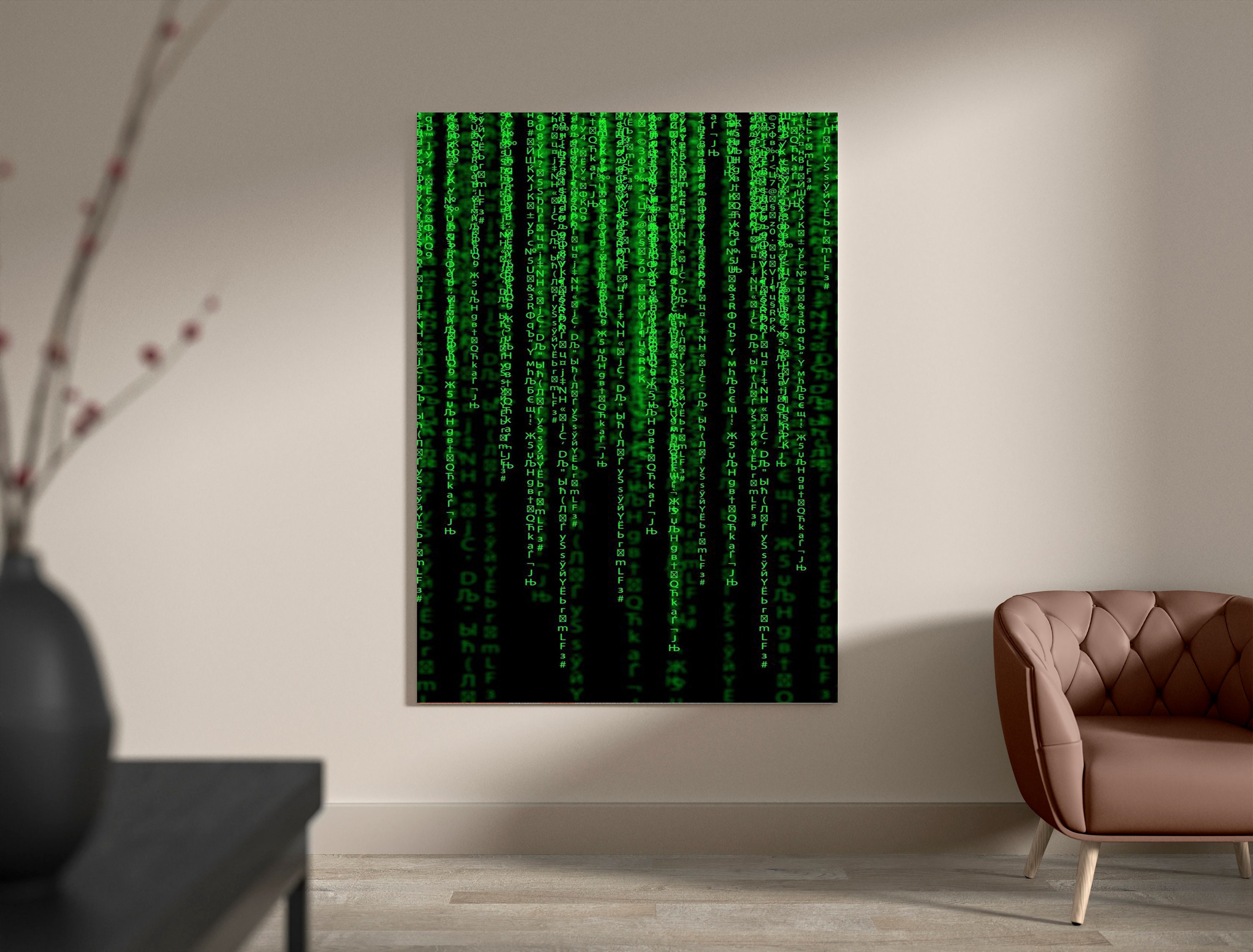 Matrix Canvas Matrix Wall Art Matrix Home Decor Technology Canvas ...