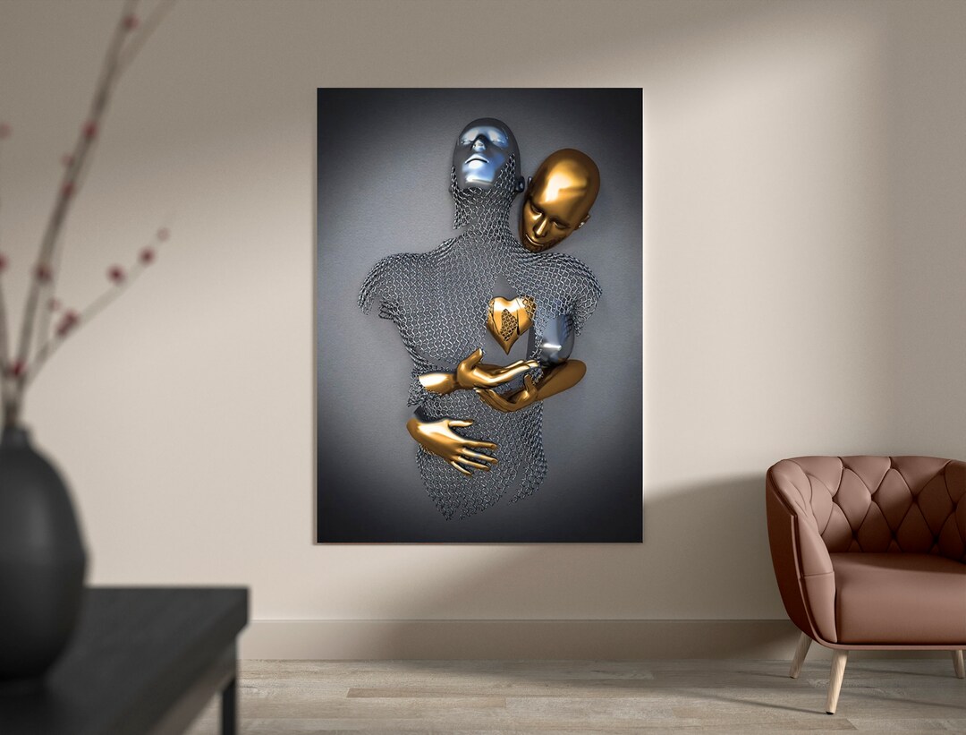 Sculpture , Woman and Man Sculpture , Sculpture Canvas, Sculpture