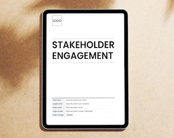 Stakeholder Engagement Plan Template: Editable Google Docs, A4/US Letter (Digital Download)