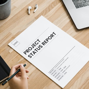 Projektstatus melden Vorlage: Bearbeitbar Google Docs, A4 / US Letter (Digital Download)