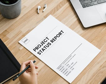 Project Status Report Template: Editable Google Docs, A4/US Letter (Digital Download)
