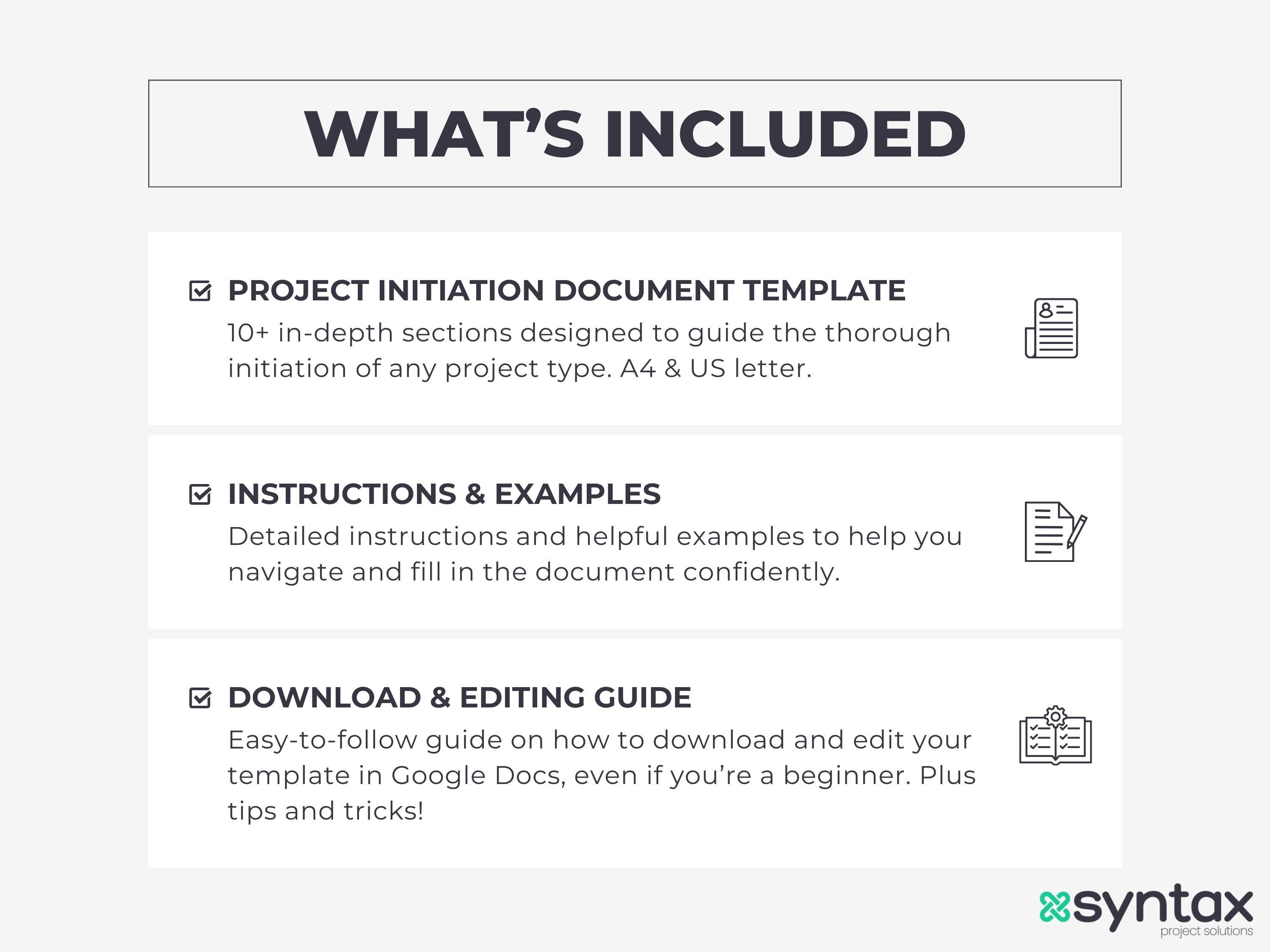 Project Initiation Document (PID) Template: Editable Google Docs, A4/US ...