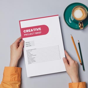 Creative Project Brief Template: Editable Google Docs, A4 (Digital Download)
