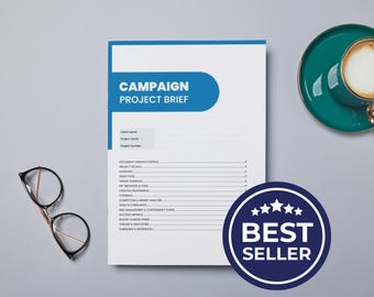 Campaign Project Brief Template: Editable Google Docs Marketing Plan, A4 (Digital Download)