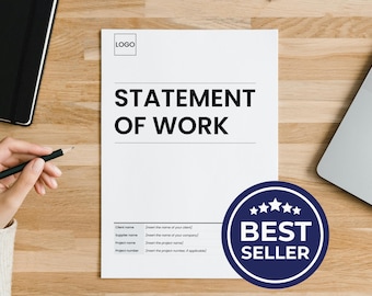 Statement of Work (SOW) Template: Editable Google Docs, A4/US Letter (Instant Download)