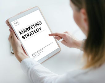 Marketing Strategy Template: Editable Google Docs Plan, A4/US Letter (Digital Download)
