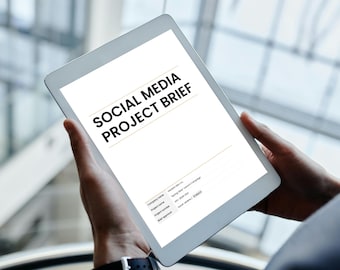 Social Media Project Brief Template: Editable Google Docs Strategy Planner, A4/US Letter (Digital Download)