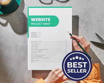 Website Project Brief Template: Editable Web Design and Development Google Docs, A4 (Digital Download)