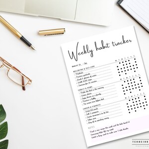 Weekly Habit Tracker Printable Edition Personal Collection - Etsy
