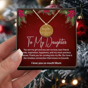 To My Badass Daughter Necklace, Mother Daughter Gift, Daughter Necklace, Special Daughter Graduation Gift With Custom Name
