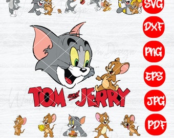 Paquete SVG de Tom y Jerry: Diseños de camisetas (descarga digital)