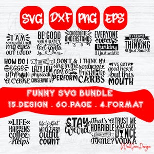 Sarcasm Svg Bundle | Funny Quotes SVG, Sarcastic Designs for Cricut & Silhouette, Humorous SVG