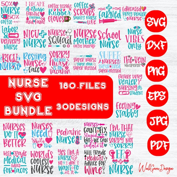 Nurse Svg Bundle, Stethoscope Svg, Medical Svg, Nurse Life Svg, Nurse Quote, Cut File Cricut, Retro Nurse Design, Heather Roberts Art