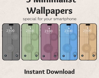 Minimalistyczna tapeta na iPhone'a, prosta kolorystyka, nowoczesna estetyka (do pobrania w wersji cyfrowej)