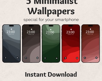 Minimalist Phone Wallpaper Set: Abstract Boho Designs (Digital Download)