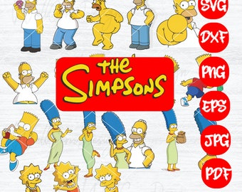 The Family Svg Bundle, Family Big Png, Bart Simpson, The Simpsons Clipart, Simpsons Sublimation, Svg Bundle Set,