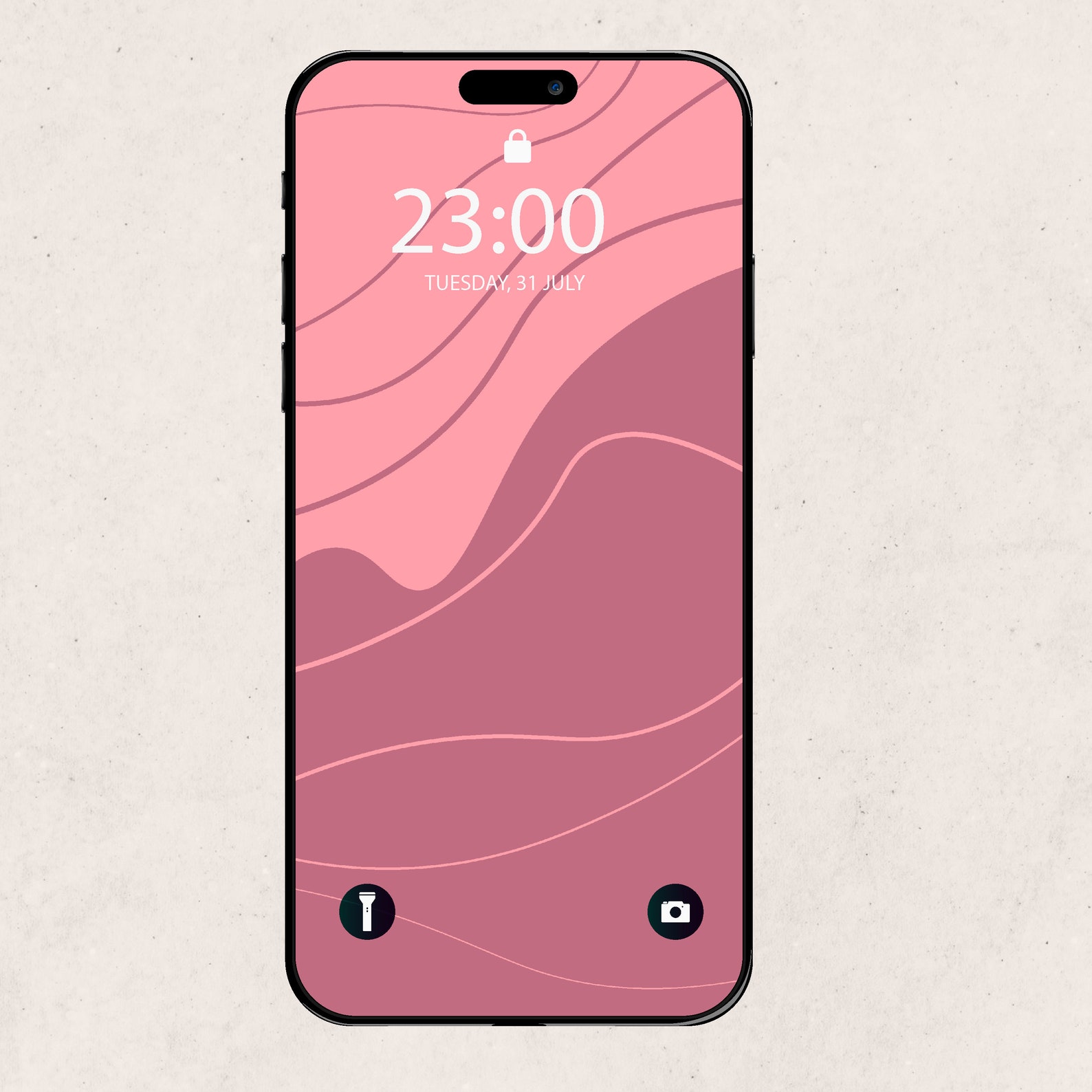 Minimalist Digital Walpaper, iPhone Background, Modern Aesthetic, Beige