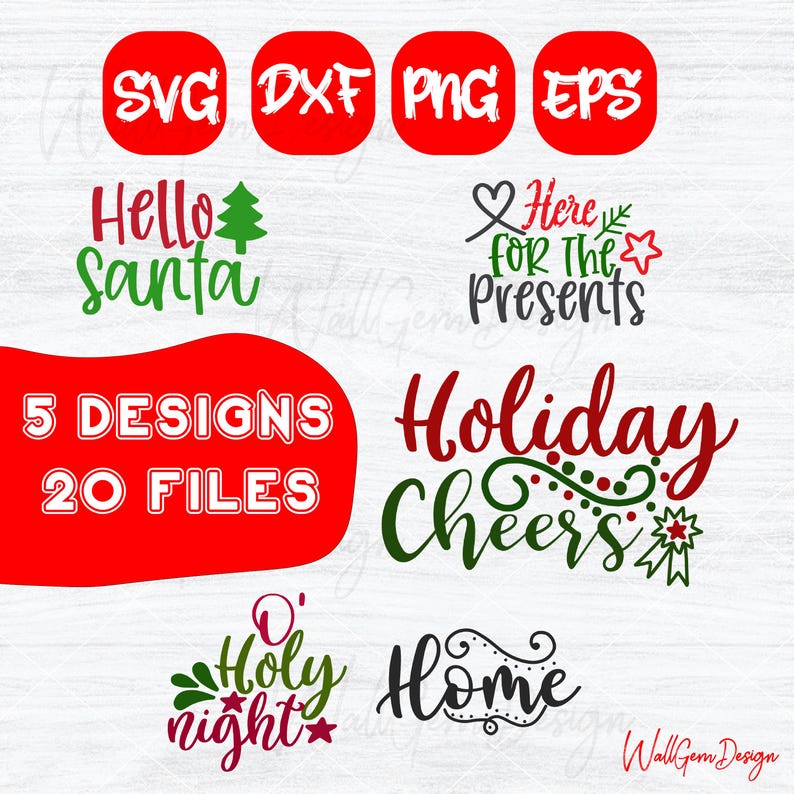 Christmas SVG Digital Download | Png, Dxf, Eps Files for Holiday Crafts ...