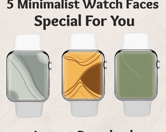 Minimalist Apple Watch Wallpaper, Aesthetic Watch Face (Digital Download)
