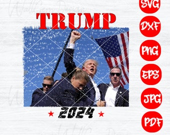 Supporter Trump 2024 PNG, Républicains, Elections USA (png, jpg, pdf, eps, dxf)