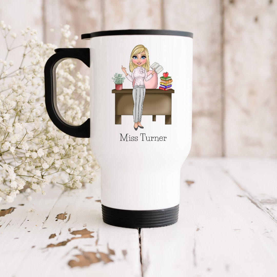 Personalised Teacher Travel Mug, Design Your Own Teacher, Teacher Gift