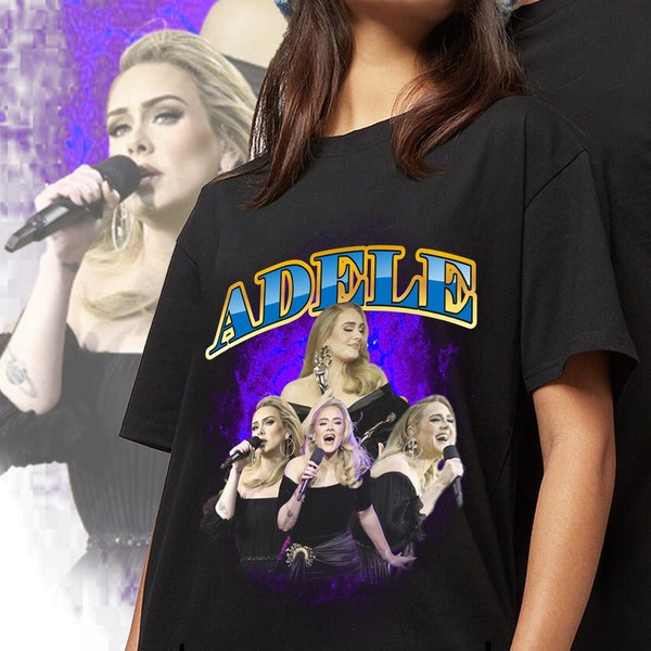 Adele Vintage TShirt den trendigen Bootleg Stil mit dem Retro-Charme der 90er Jahre  Premium Shirt