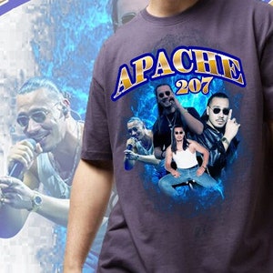 Apache 207 Vintage T-Shirt vereint den angesagten Bootleg-Stil mit dem Retro-Charme der 90er Jahre - Premium Shirt Schwarz
