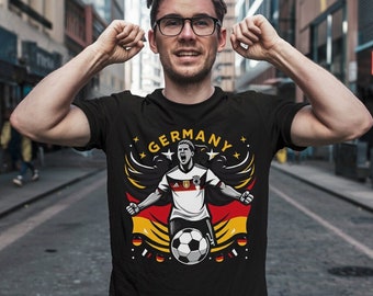 Deutschland, Fußball, Fan, DeutschlandFan, T-Shirt, DeutscheNationalmannschaft, EM2024, WM2026, Sportbekleidung, Fanoutfit, Supporter,