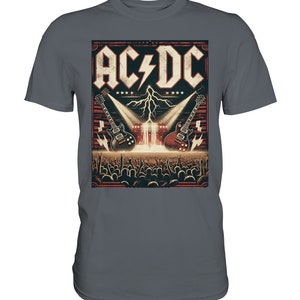 ACDC T-Shirt , ac/dc, Vatertagsgeschenk für Hardrock und Metal-Fans, Geschenkidee, Mode, Kleidung, ACDC, Rockmusik, Metal, Convoy Grey