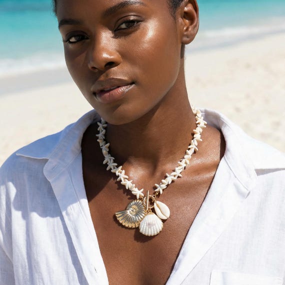 Statement Shell Necklace – Summer Vacation Coasta… - image 3