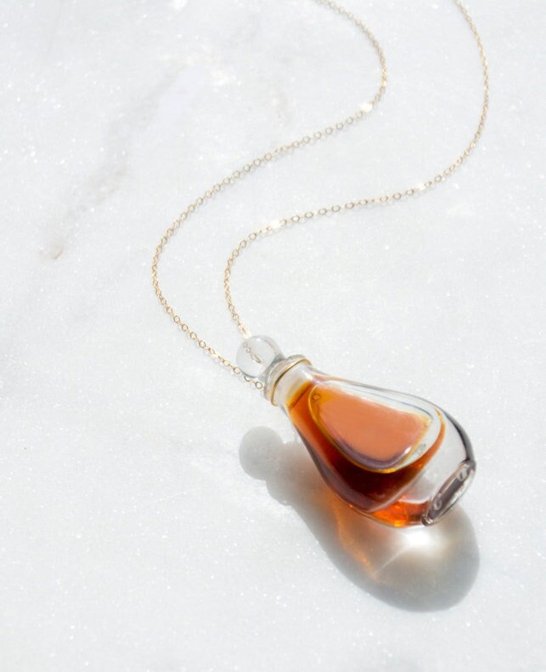 Elsa Peretti Bottle Necklace Halston Perfume Designer Jewelry