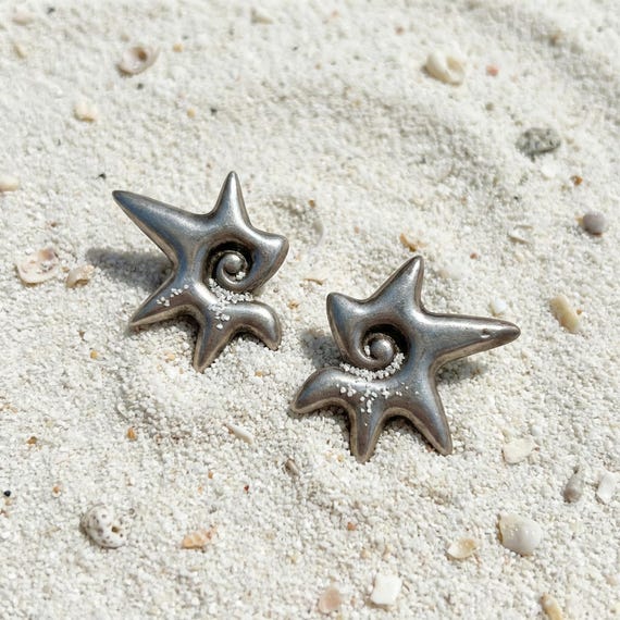 William Spratling Conch Shell Earrings – Vintage Taxco Mexico Sterling Silver Jewelry