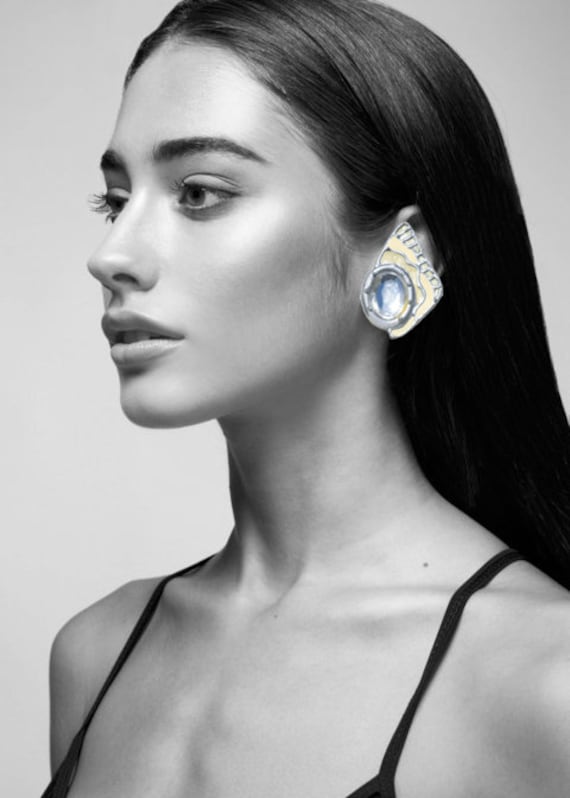 Rhinestone Crystal Statement Earrings Vintage Jewe
