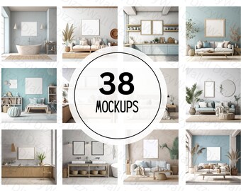 Rahmenmodell, Poster Mockup, Badezimmer Mockup, Küchen Mockup, Wohnzimmer Mockup, Minimalist Mockup, Schlafzimmer Mockup